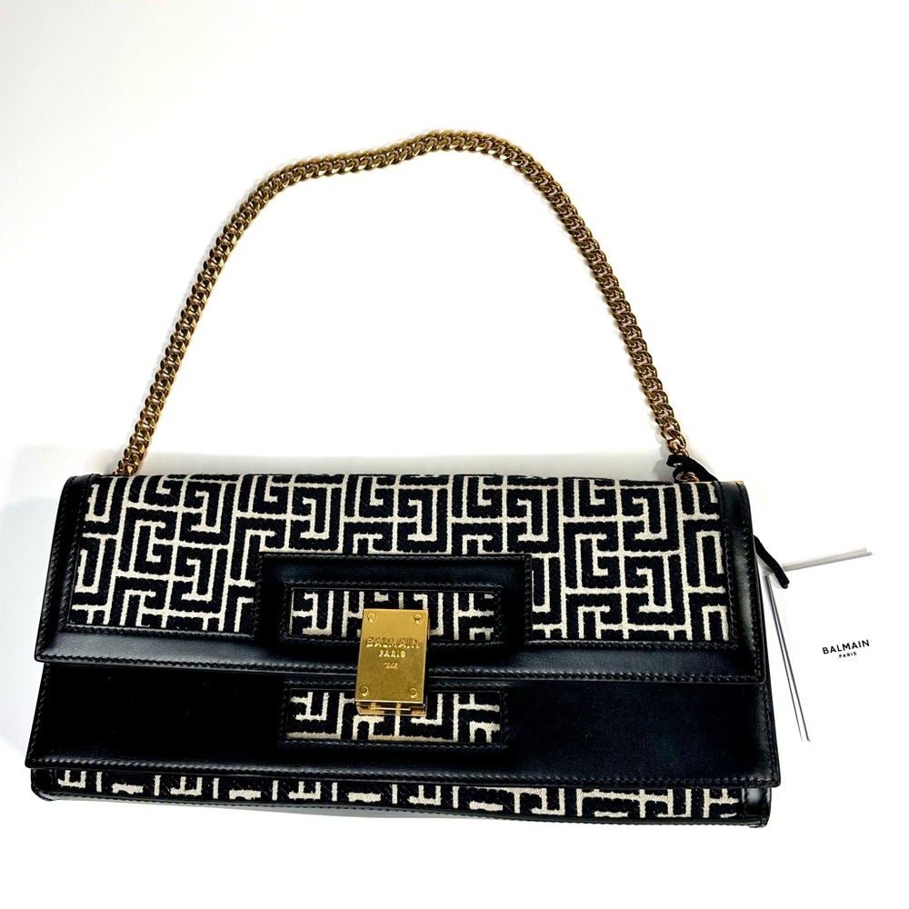 Balmain Signature Monogram Shoulder Bag New in Box with Tags (AUTHENTIC)